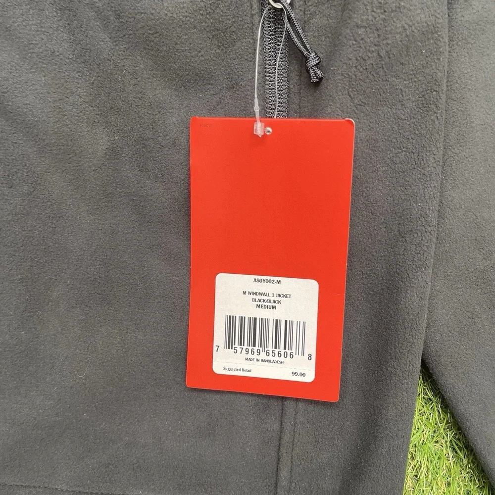 The North Face Apex Jacket Mens Medium Barrier Soft Shell Windwall Black Outdoor